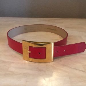 Ladies Emmanuel Red Leather belt